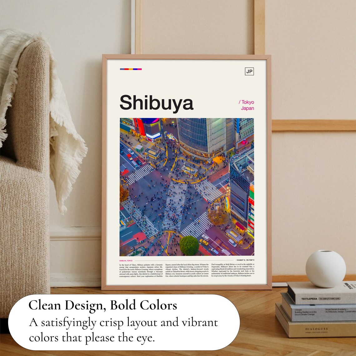 Shibuya Crossing Tokyo Travel Poster, Japan Art - Image 3
