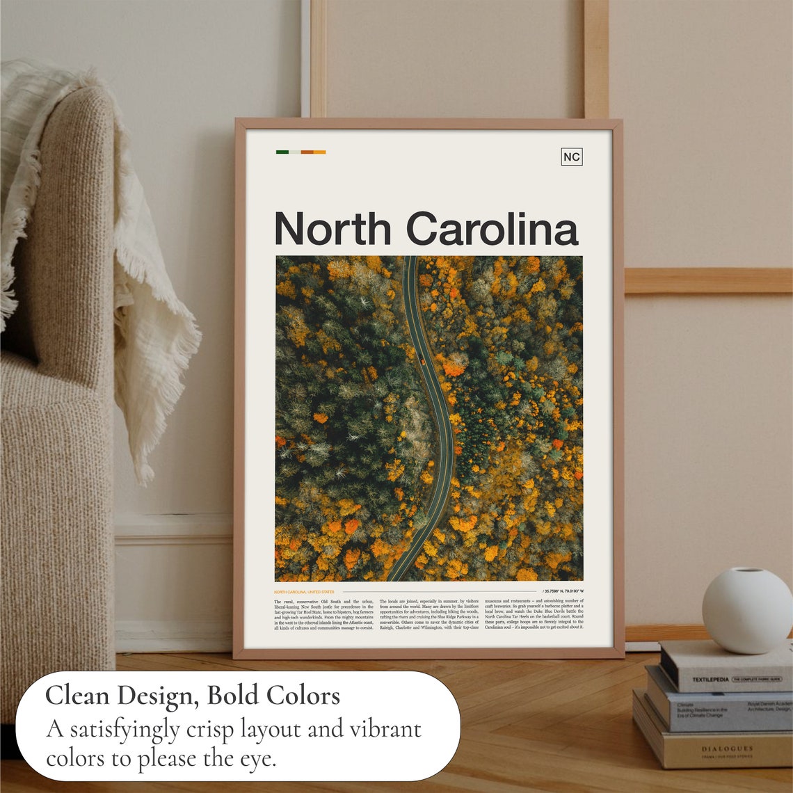 North Carolina Print North Carolina Poster North Carolina Art Print North Carolina Wall Art North Carolina Photo North Carolina Decor - Image 3
