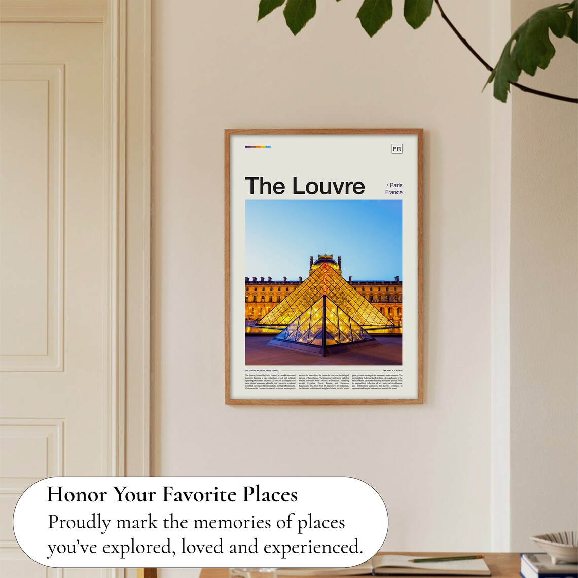 The Louvre Paris France Glass Pyramid Dusk Museum Photo Poster - Image 5