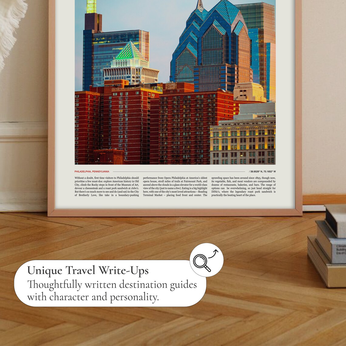 Philadelphia Skyline Travel Poster, Philly Wall Art - Image 2