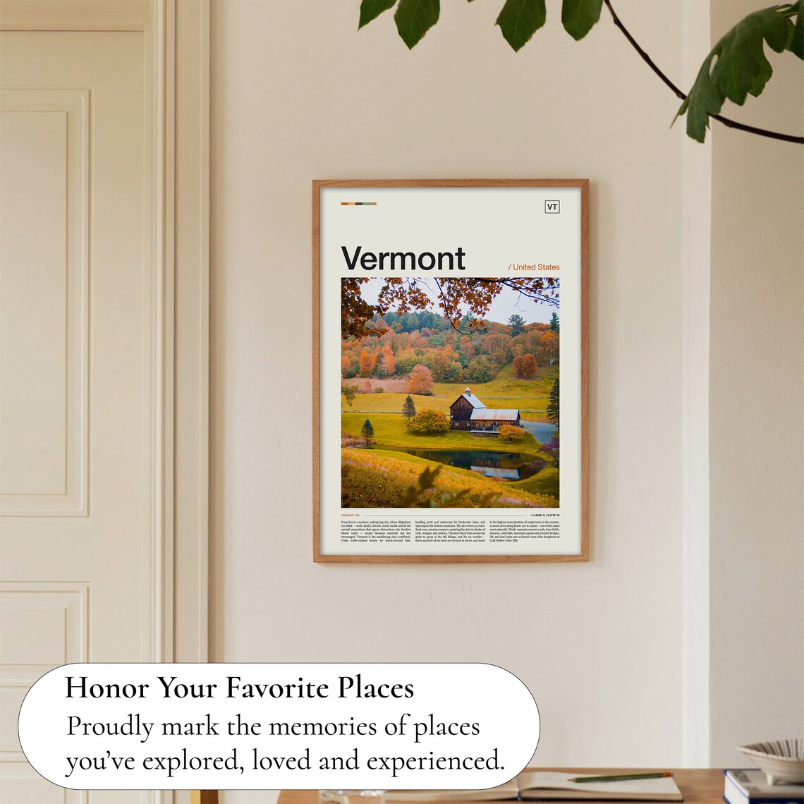 Vermont Travel Poster, Vermont Wall Art Print - Image 5