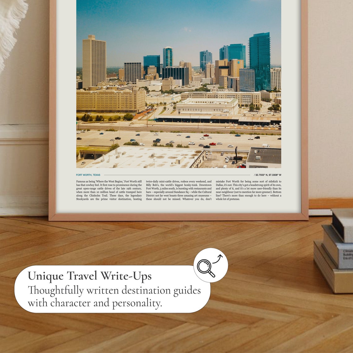 Fort Worth Texas Downtown Skyline Daytime City Photo Travel Poster - Image 2