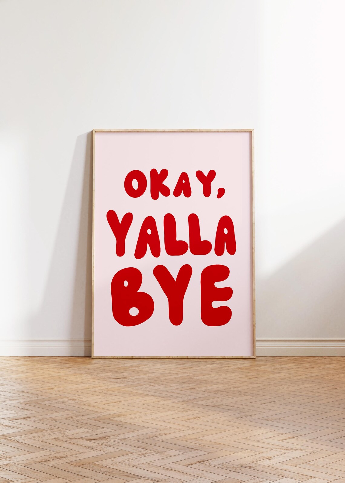 Yalla Bye Arabic Print Retro Digital Download Color Pop High Quality Fun Art Gallery Wall Modern