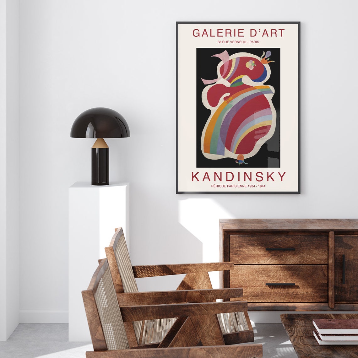 Kandinski Galerie D'Art Paris Colorful Abstract Exhibition Poster - Image 2