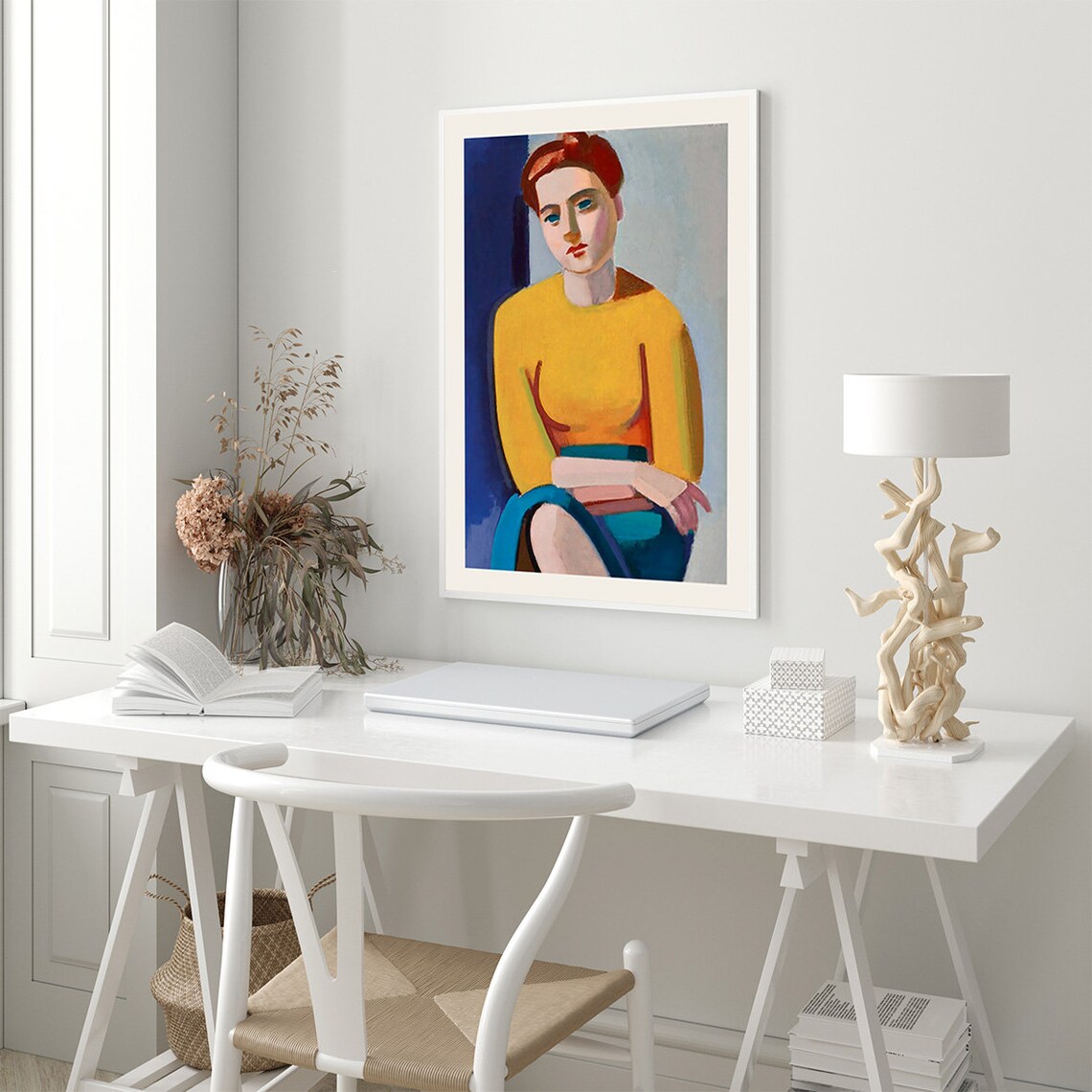 Lundstrom Portrait Of Hanne Hansen Cubism Art Print - Image 3