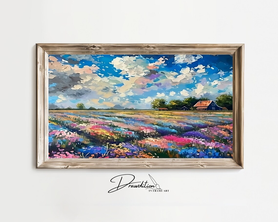 Amsterdam Summer Flower Fields, Bright Rainbow Art Print
