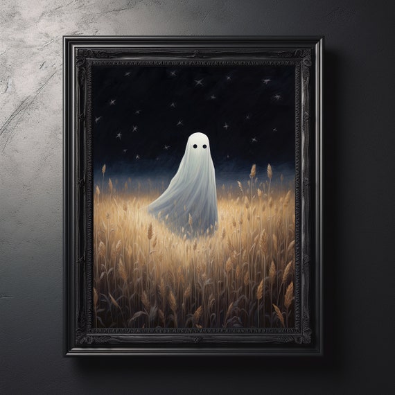 In A Field At Night Vintage Poster Art Print Dark Academia Gothic