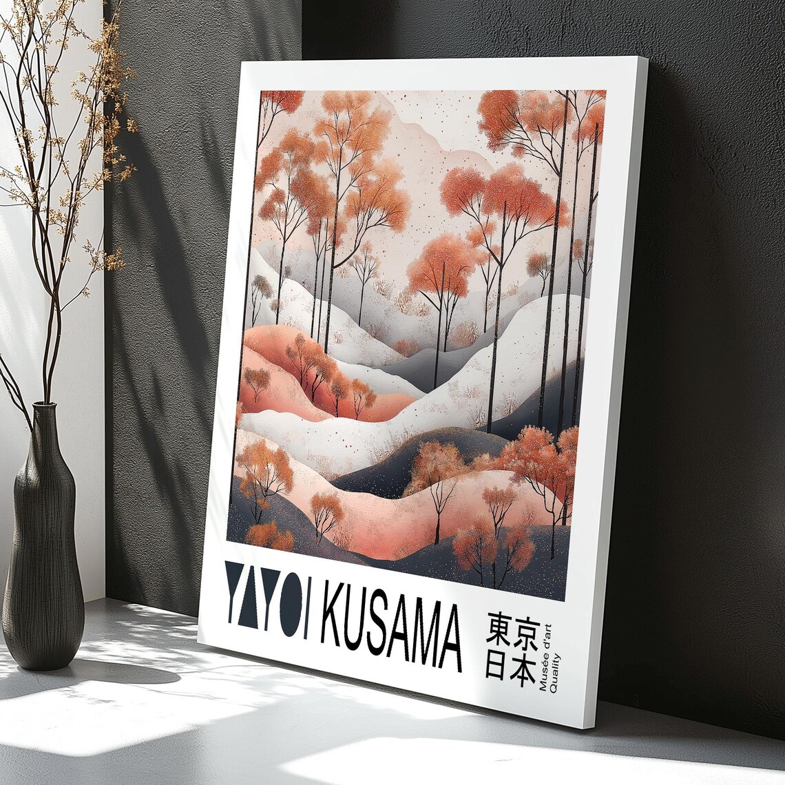 Yayoi Kusama Exhibition, Japanese Landscape Art Print - Image 4