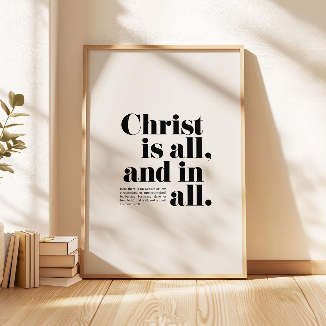 Christ Is All And In All Colossians 3 11 Bold Serif Bible Verse Poster - Image 5