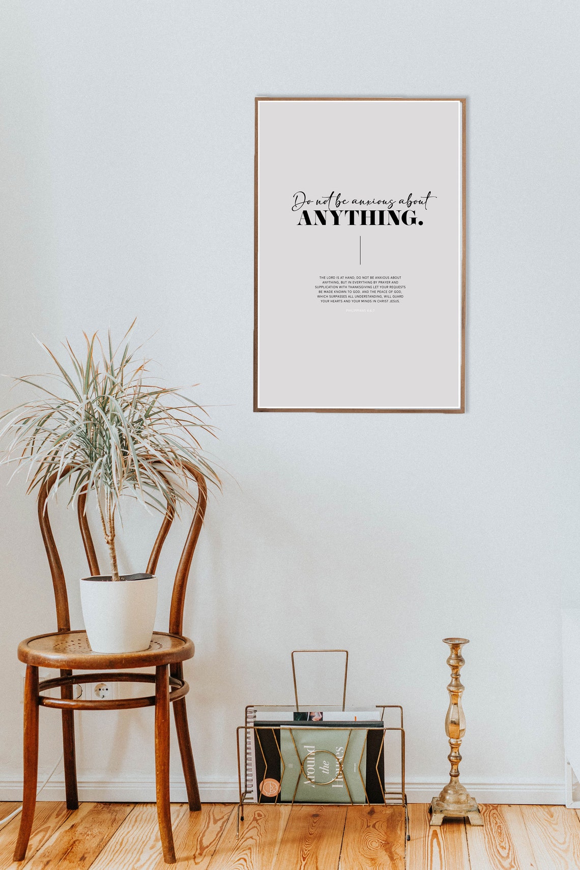 Do Not Be Anxious About Anything Philippians 4 Bible Verse Wall Art Christian Scripture Poster Typography Home Decor - Image 5