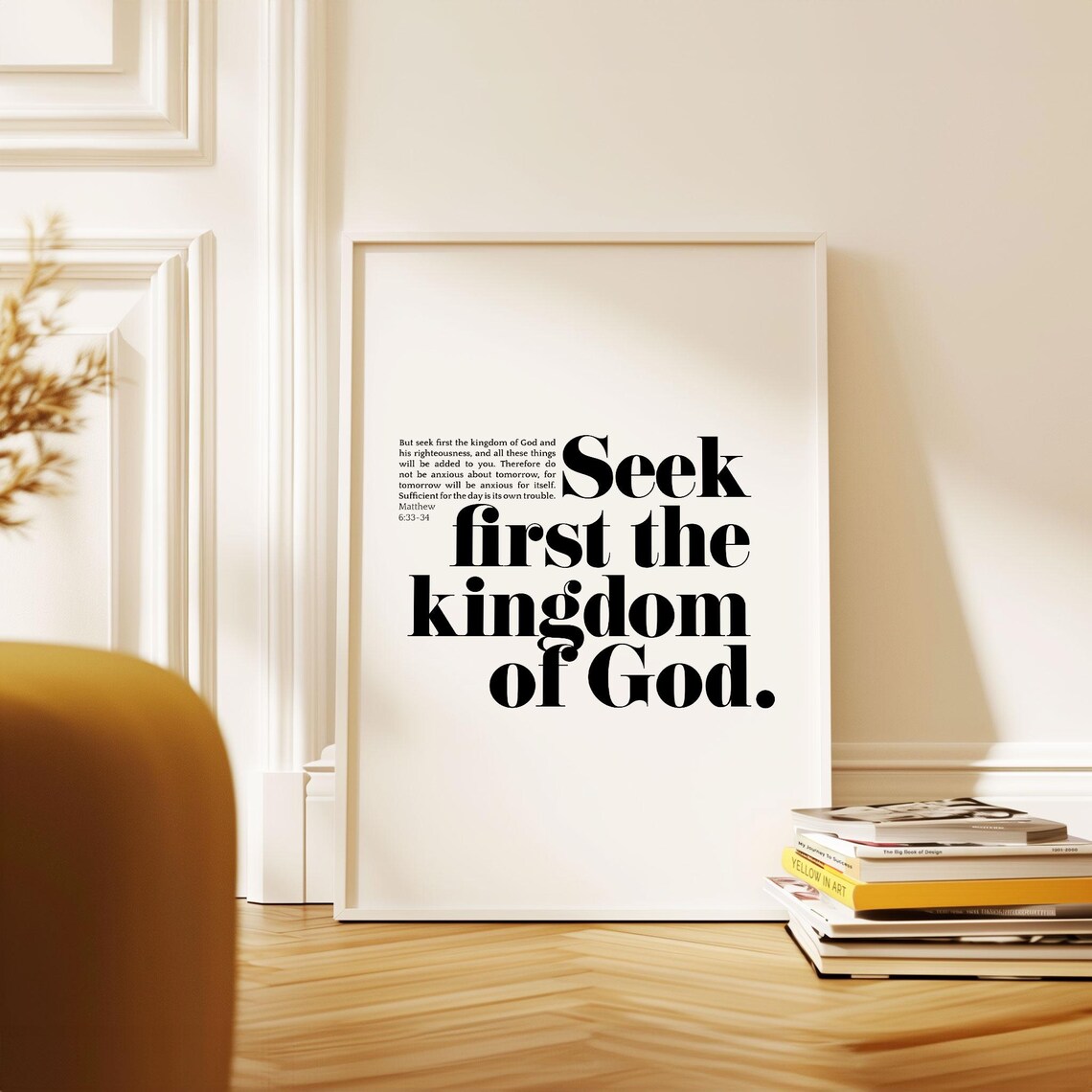 Seek First the Kingdom of God, Matthew 6:33-34 Art Print - Image 2