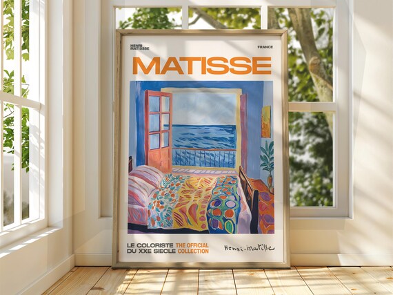 Henri Matisse Bedroom Window Sea View Colorful Bed Gallery Poster