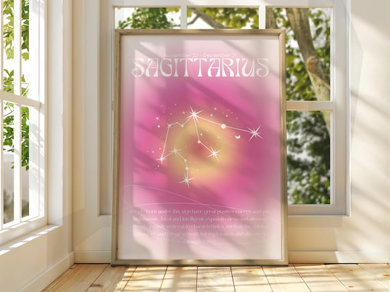 Sagittarius Star Sign Astrology Poster Print
