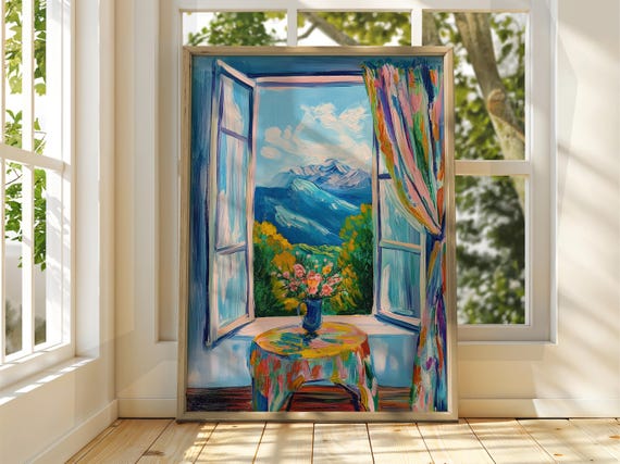 Mountain Window By Henri Matisse Exhibition Poster Gallery Print Coastal Art Fauvism