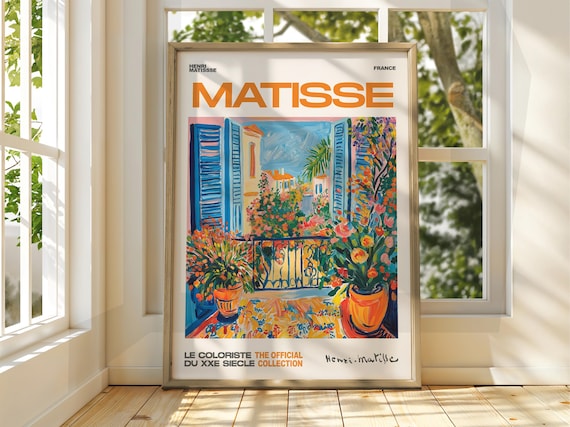 Henri Matisse Mediterranean Terrace Balcony Flowers Art Poster