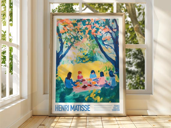 Henri Matisse Picnic Garden Art Exhibition Print Gallery Classic Fauvism