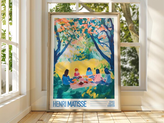 Henri Matisse Picnic Garden Friends Fauvist Exhibition Art Poster