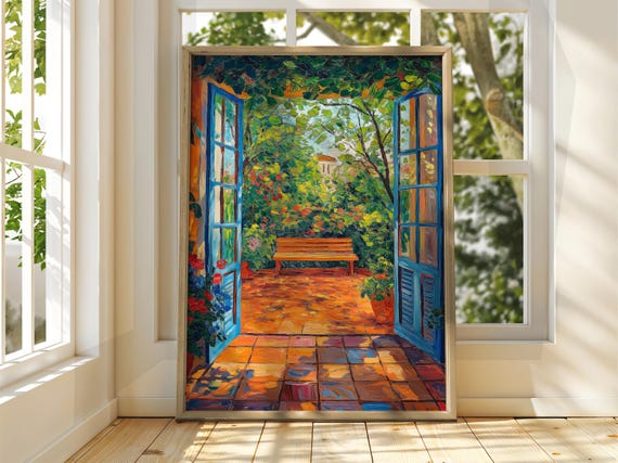 Henri Matisse Floral Patio Art Exhibition Print Gallery Classic Fauvism Painting