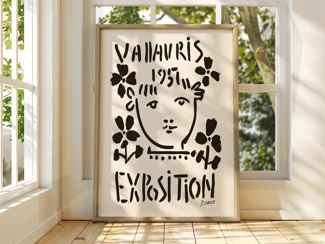 Pablo Picasso Art Exhibition Print Cubism Surrealism Poster Abstract Gallery Home Decor Face