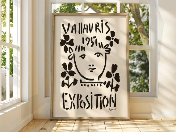 Pablo Picasso Art Exhibition Print Cubism Surrealism Poster Abstract Gallery Home Decor Face