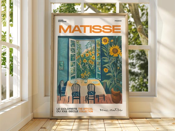 Henri Matisse Sunflower Patio Art Exhibition Print Gallery Classic Fauvism Paint