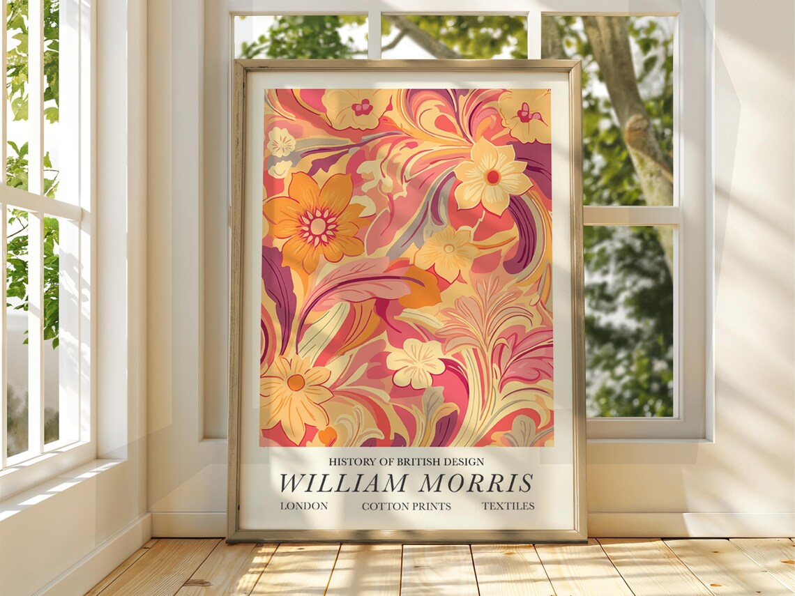 William Morris Floral Garden Poster Print