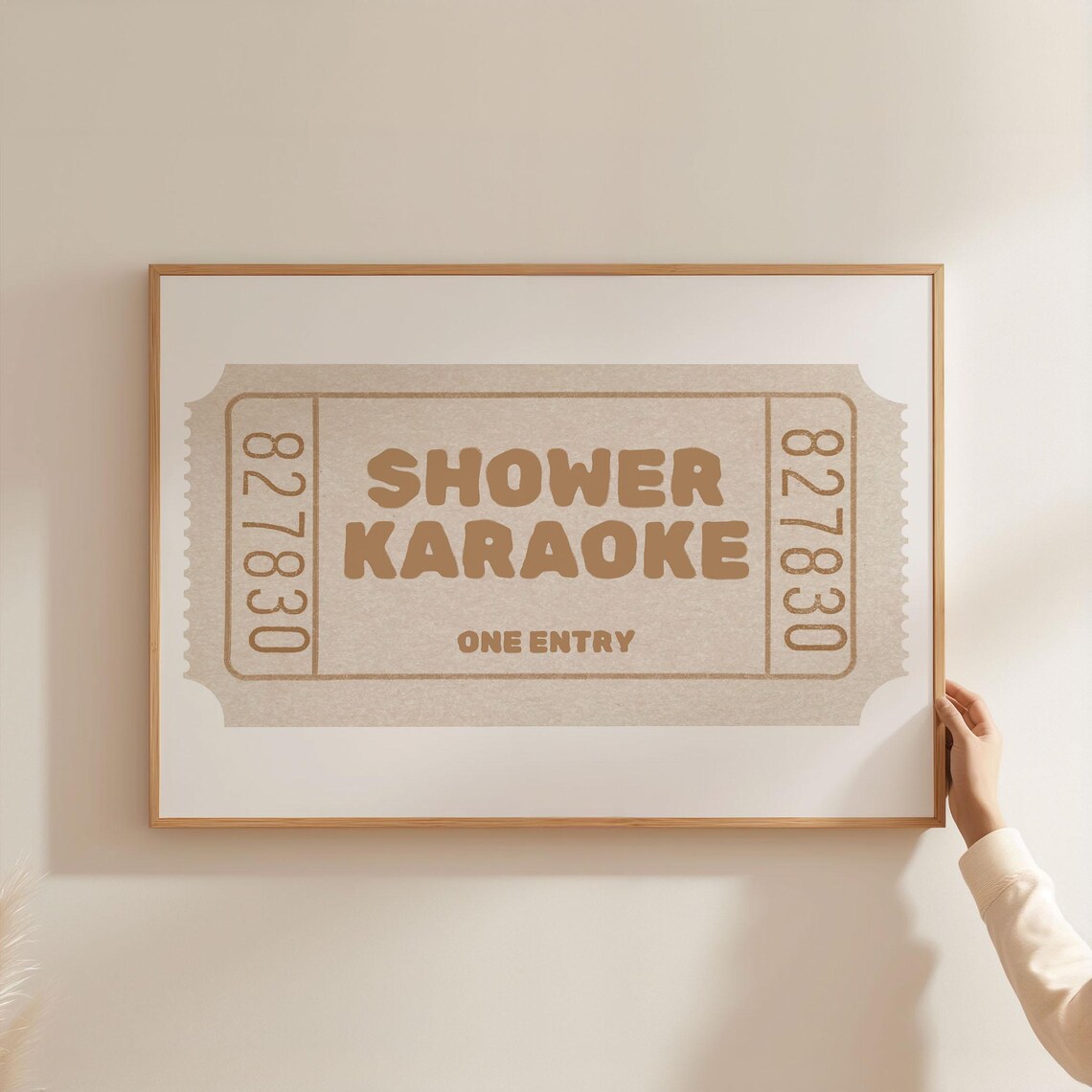 Retro Shower Karaoke Ticket Landscape Art Print