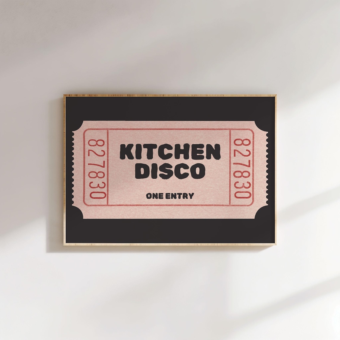 Horizontal Landscape Black Wall Art, Kitchen Decor