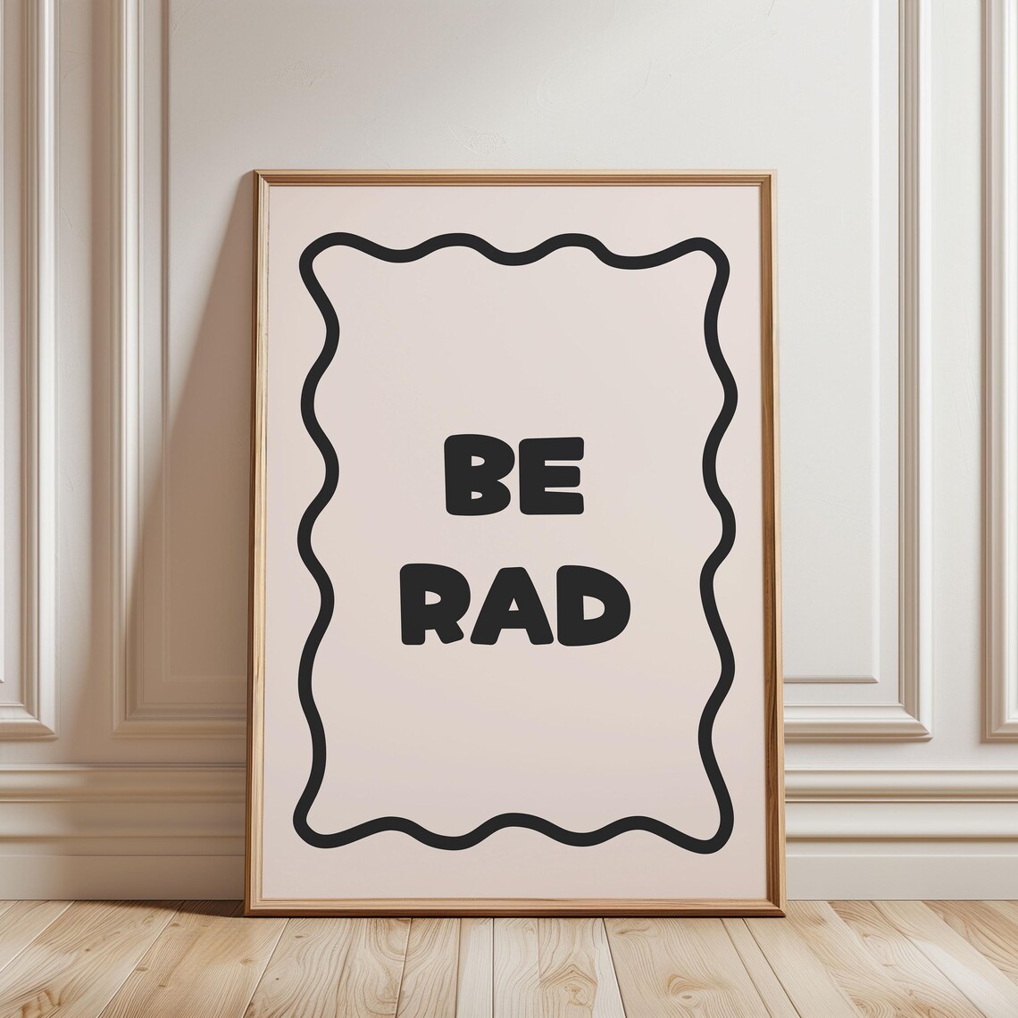 Be Rad Wall Art Funny Colourful Black Typography For Kids Room Nursery Dcor Playful Print