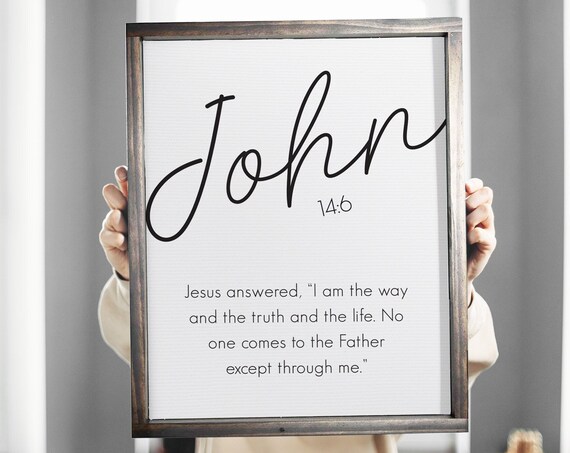 John 14 6 I Am the Way the Truth and the Life Bible Verse Poster