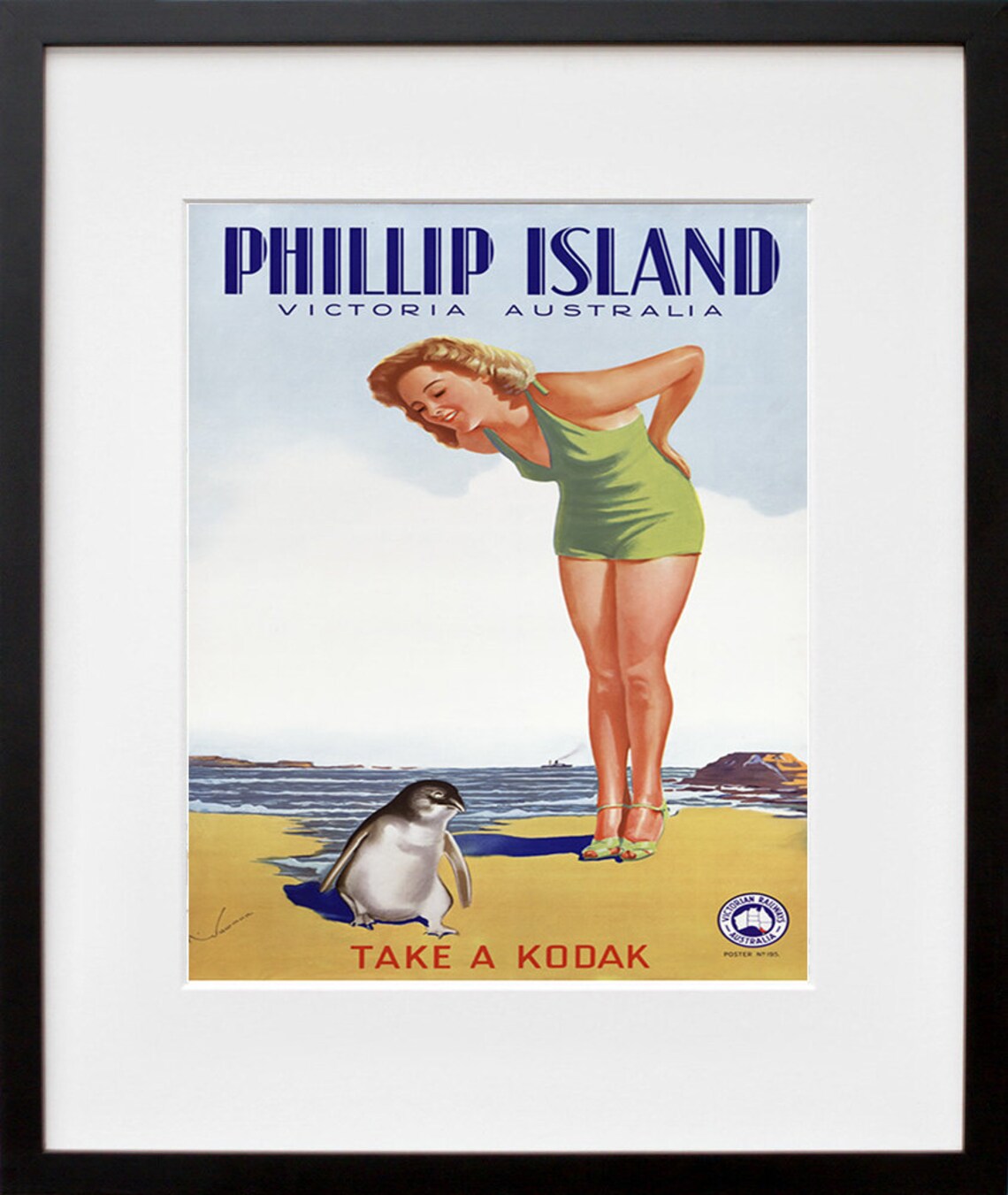 Vintage Australia Travel Poster, Australian Home Decor - Image 2