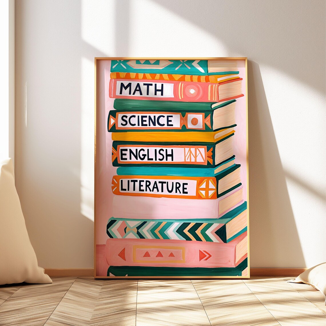 Book Lover Poster, Cute Bookish Club Decor
