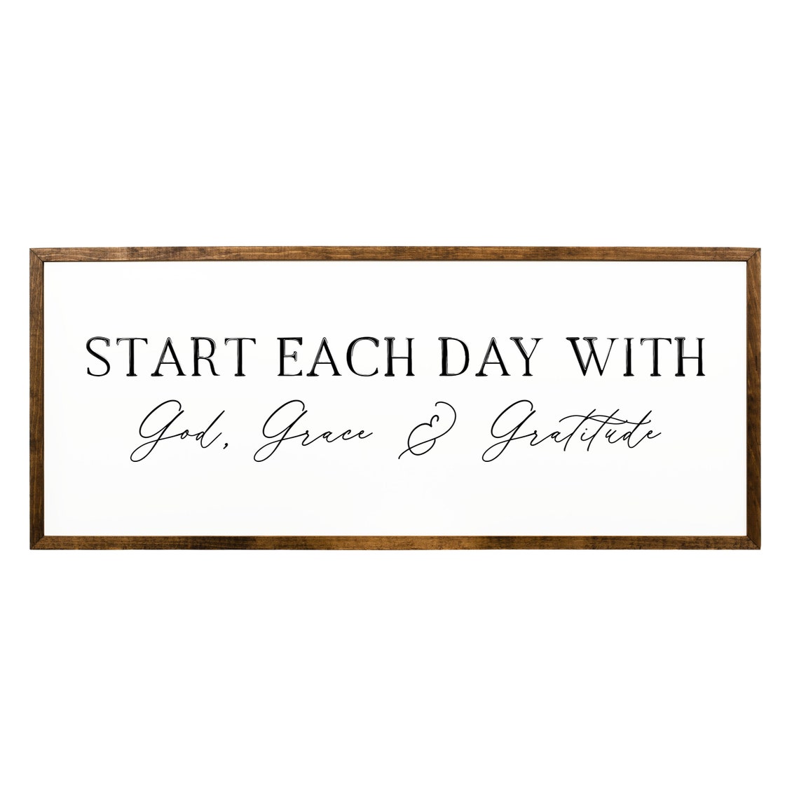 Start Each Day With God Grace And Gratitude Farmhouse Sign Poster - Image 2