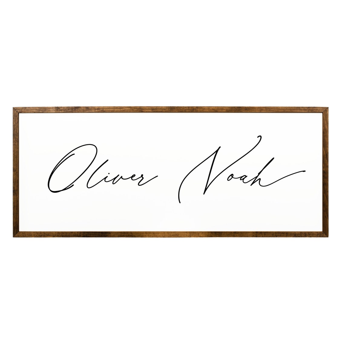 Oliver Noah Personalized Baby Name Nursery Script Sign Wall Poster - Image 2