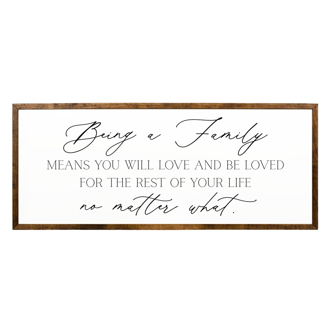 Being A Family Means Love And Be Loved For Life Farmhouse Sign Poster - Image 2