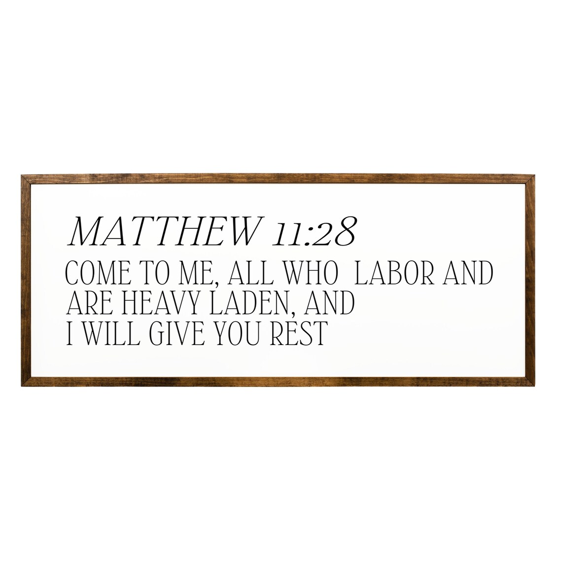 Matthew 11:28 Come To Me All Who Labor Scripture Rest Bedroom Wall Poster - Image 2