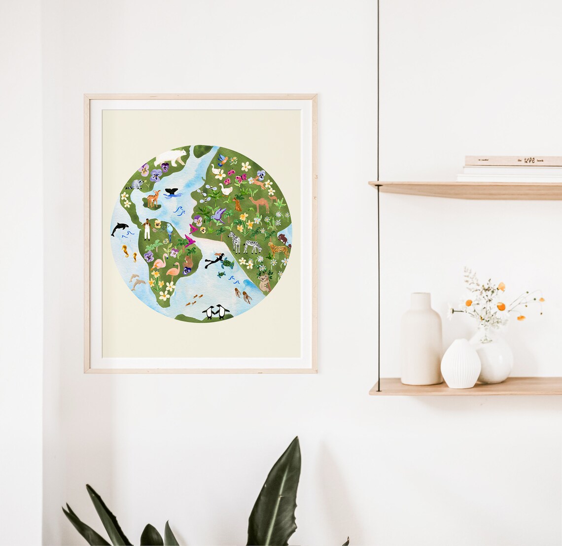 Earth Art Print, Botanical Nursery Wall Art - Image 3