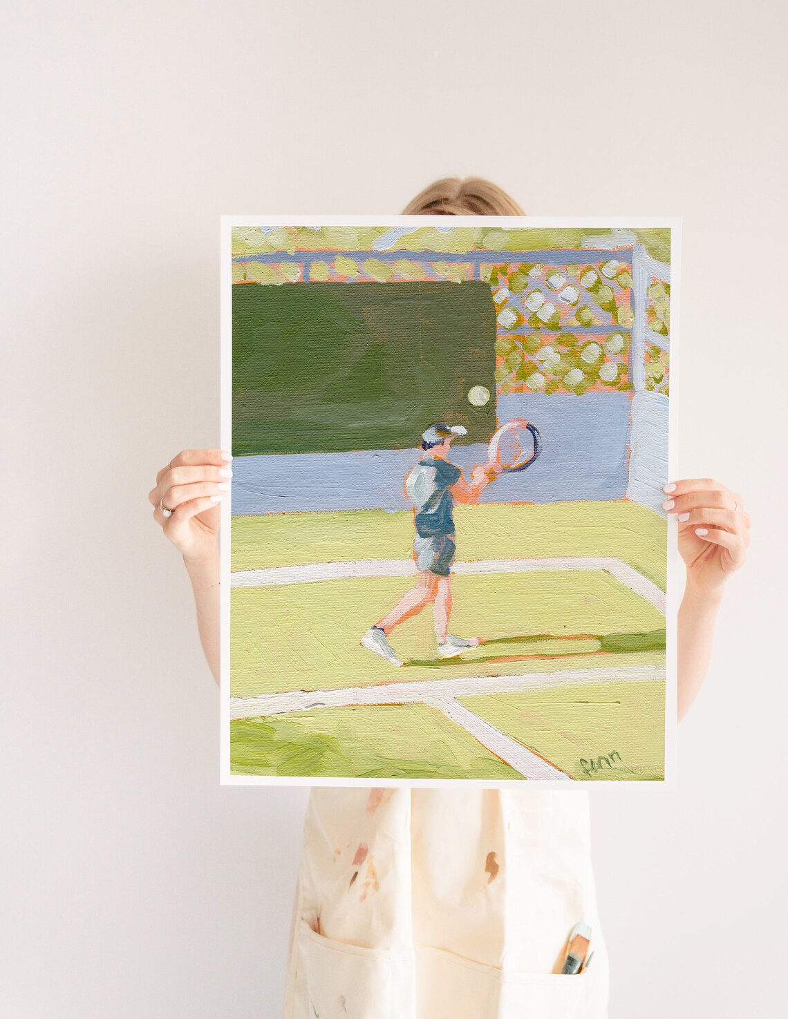 Tennis Wall Art, Tennis Player Painting Art Print - Image 2