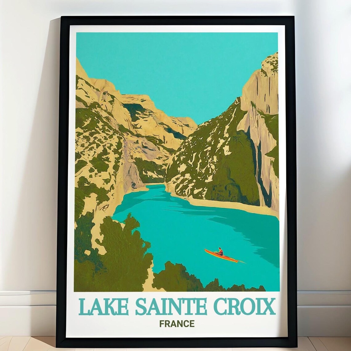Gorges Du Verdon Turquoise Lake Sainte Croix France Travel Poster