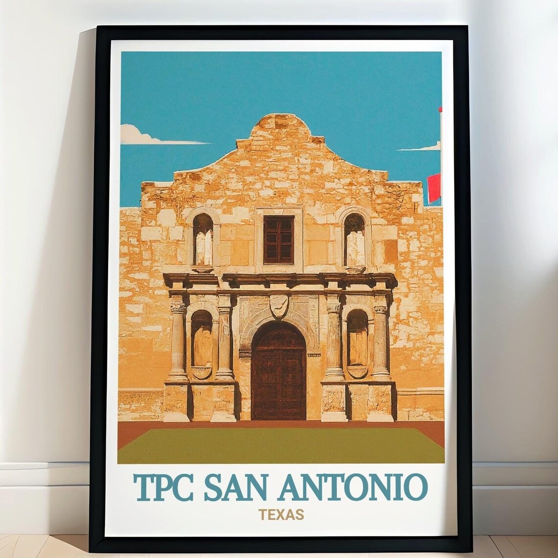 The Alamo San Antonio Texas Historic Mission Facade Art Poster