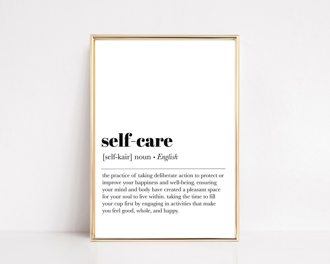 Self Care Definition Minimalist Poster Print