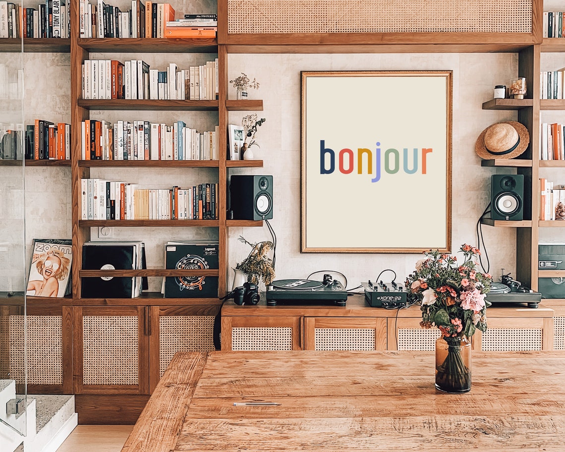 Bonjour French Home Decor Art Print - Image 3