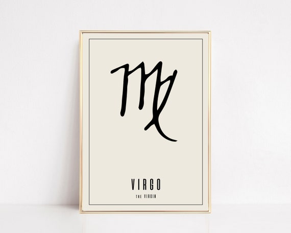Virgo Wall Art Virgo Zodiac Print Astrology Gifts Virgo Art Zodiac Sign Gift For Virgo Zodiac Wall Art Print