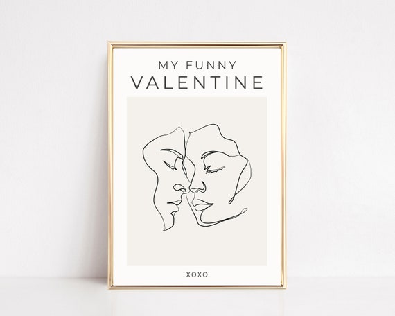 Valentines Day Decor Valentines Day Modern Valentines Art My Funny Valentine Wall Art