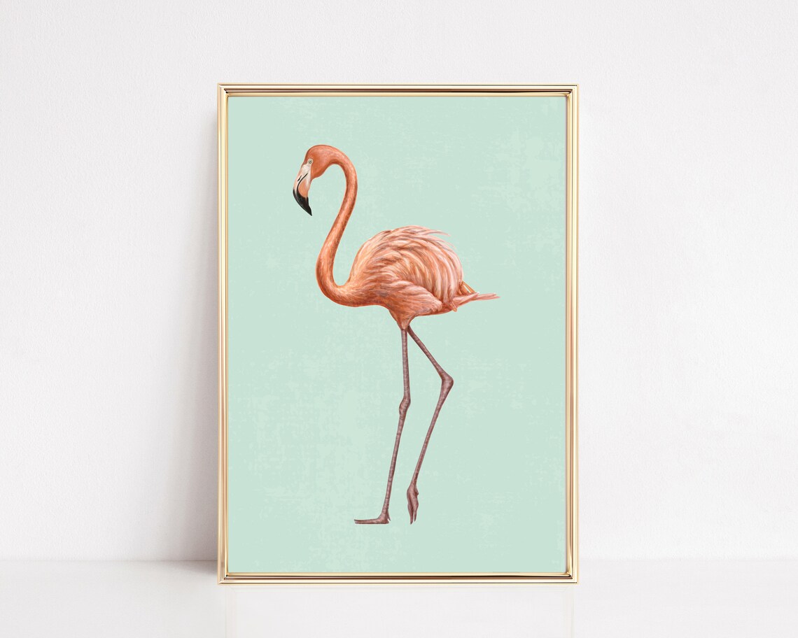 Flamingo Boho Bird Art Print, Trendy Decor - Image 2