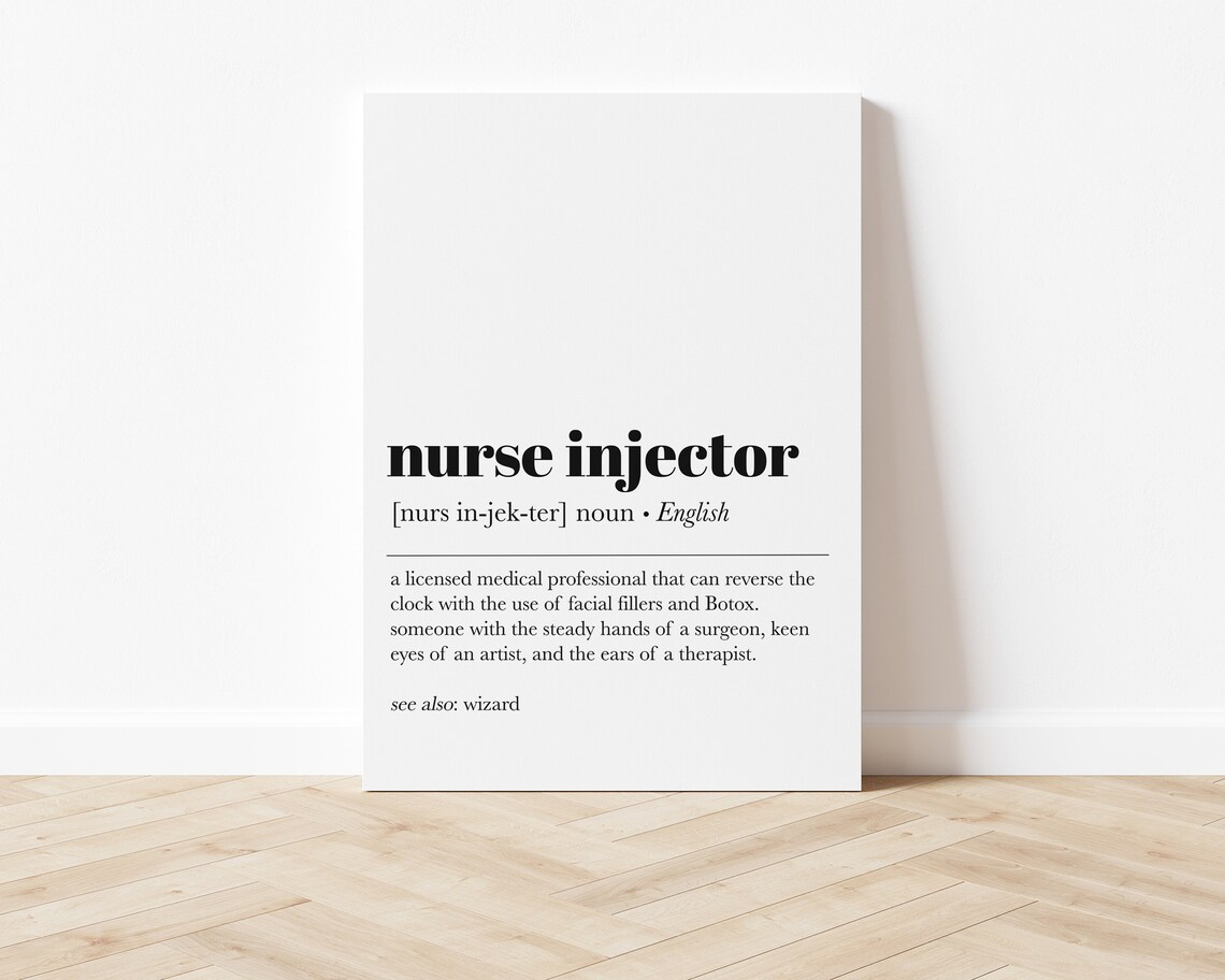 Nurse Injector Definition Art Print, Salon Decor - Image 2