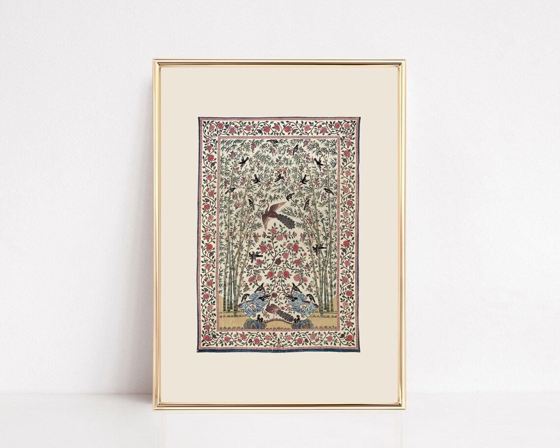 Textile Wall Art, Light Academia Vintage Print