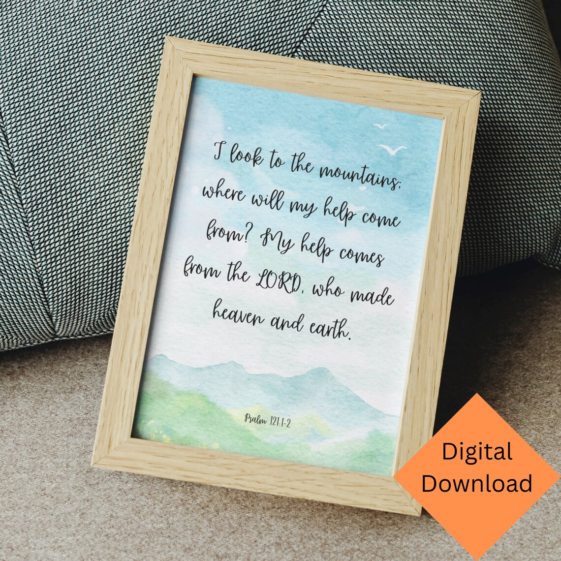 I Look to the Mountains Psalm 121 My Help Comes From the Lord Poster - Image 2