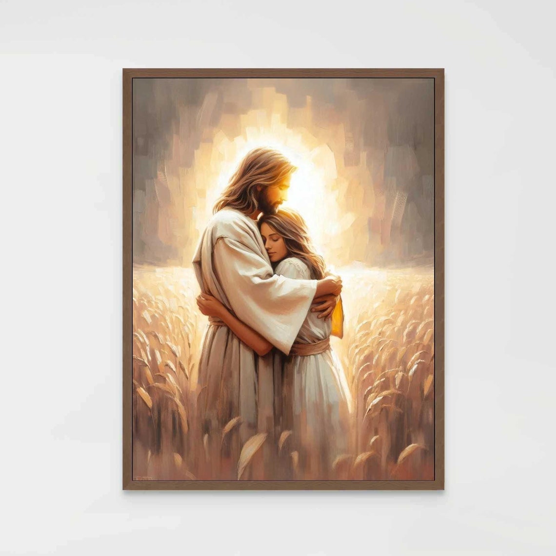 Shining Faith Modern Christian Art, Jesus And Woman