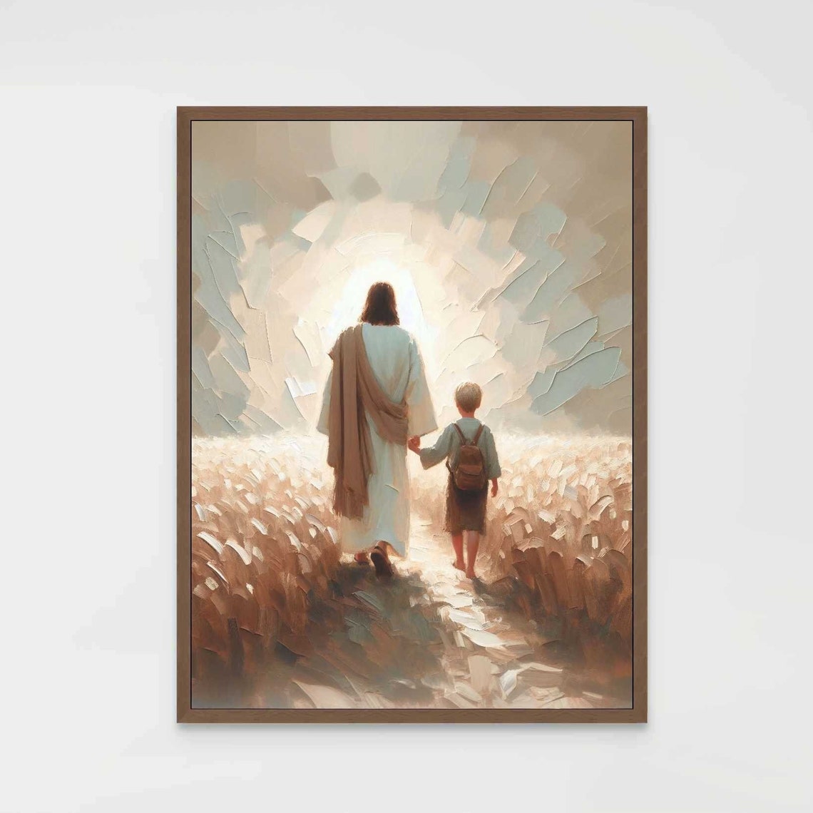 A Day To Learn Modern Christian Art, Jesus And Boy